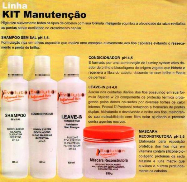 KIT MANUTENÇÃO EVOLUTION HAIR